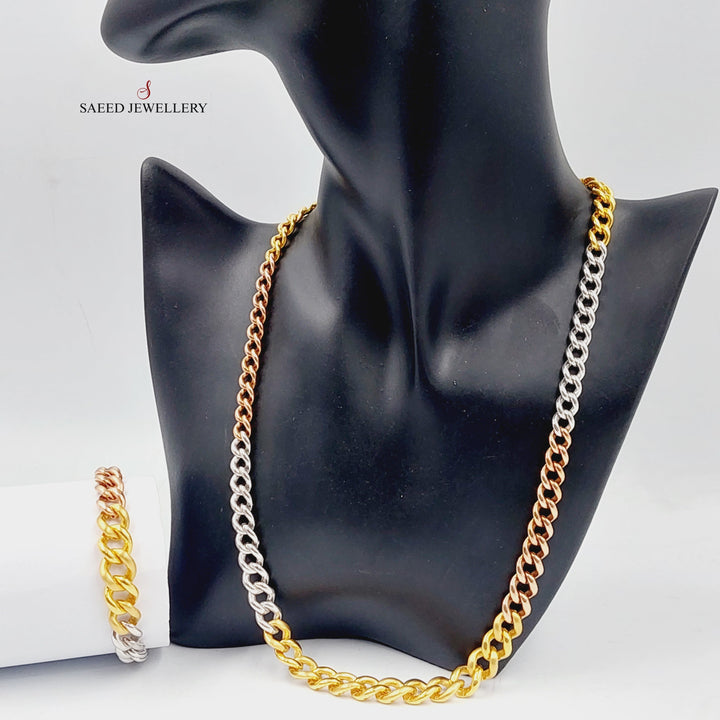 21K Gold Cuban Links Set by Saeed Jewelry - Image 3