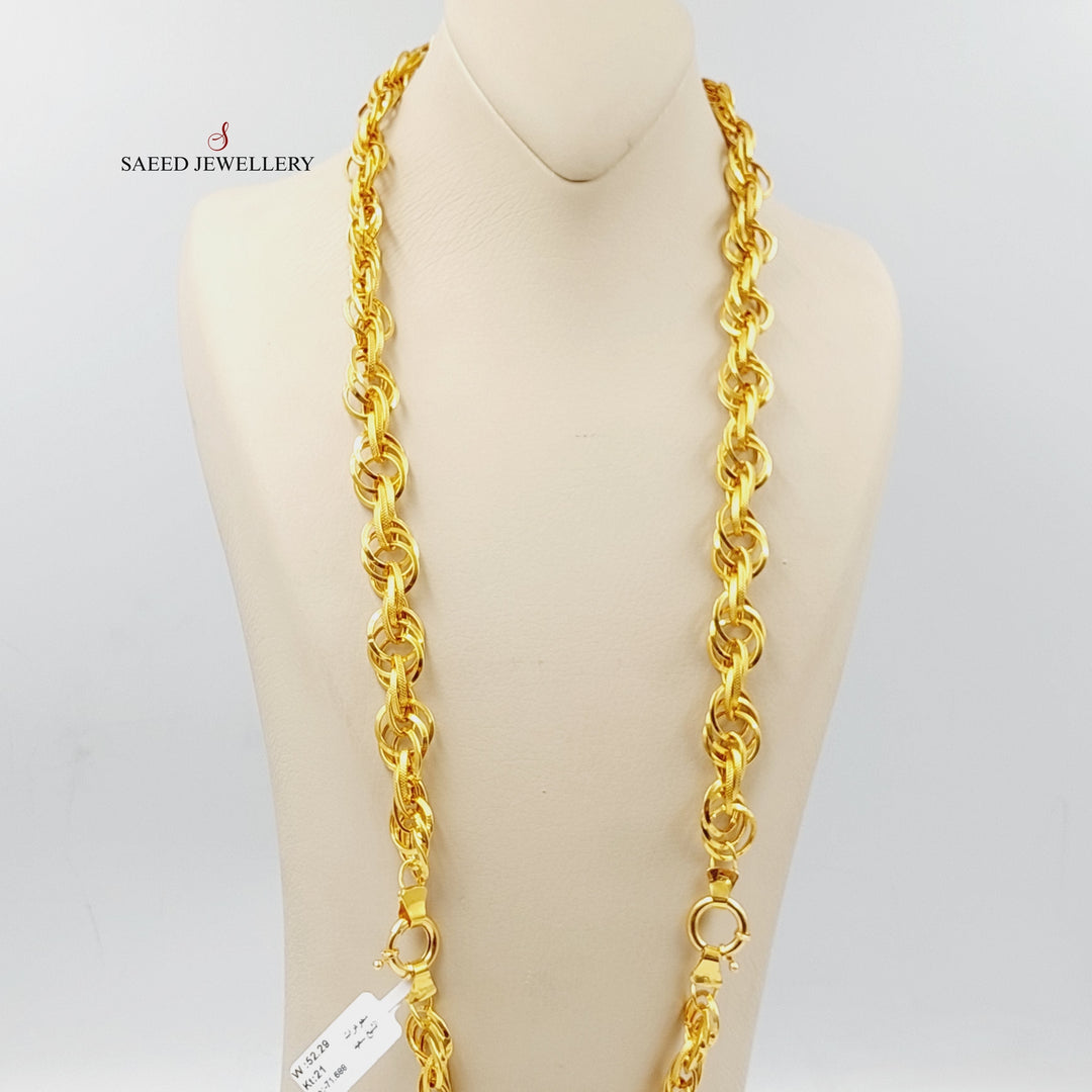 21K Gold Cuban Links Set by Saeed Jewelry - Image 4