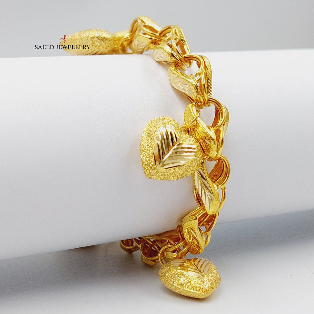 21K Gold Dandash Bracelet by Saeed Jewelry - Image 3