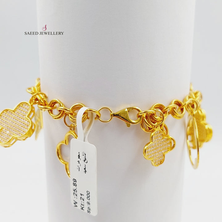 21K Gold Dandash Bracelet by Saeed Jewelry - Image 4