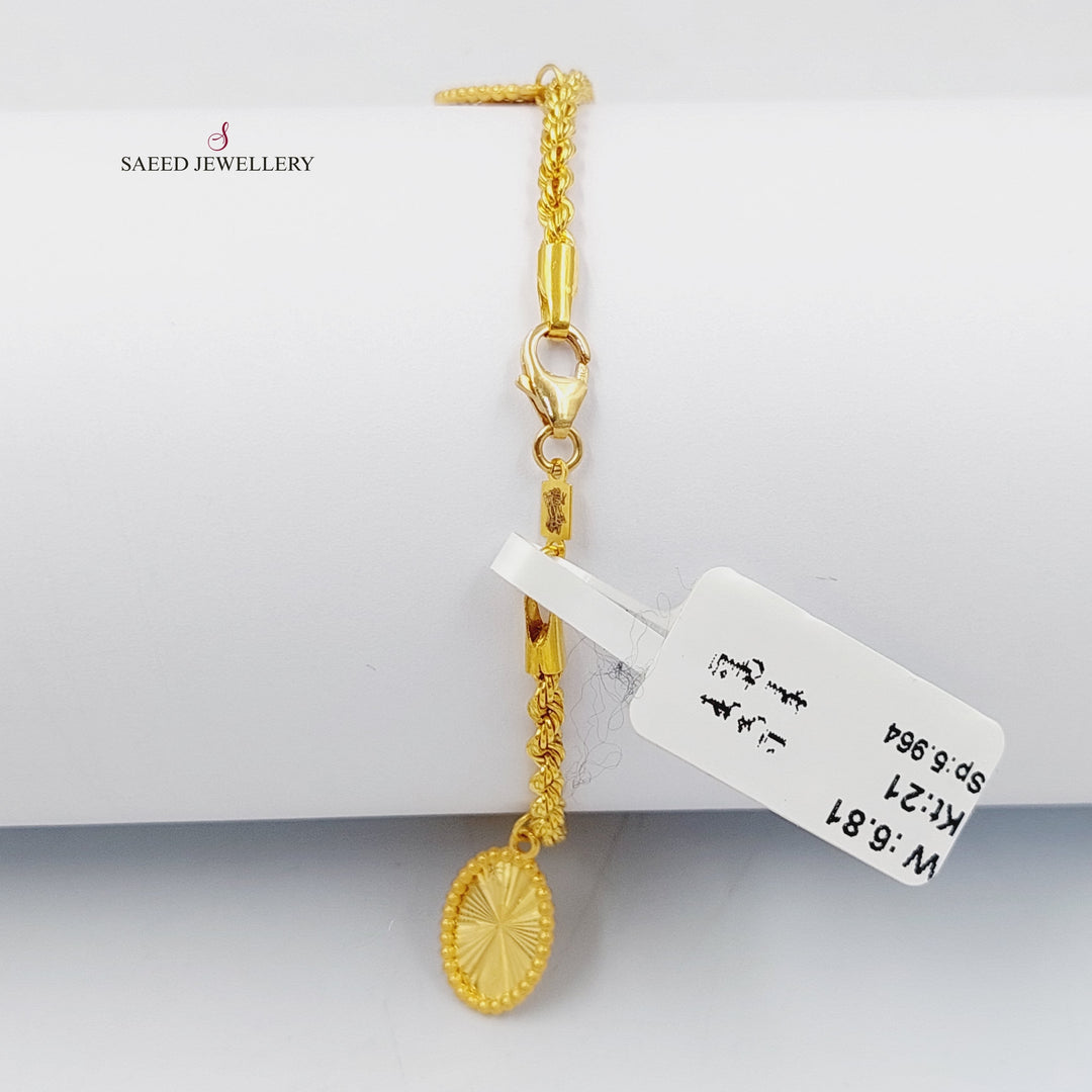 21K Gold Dandash Bracelet by Saeed Jewelry - Image 2