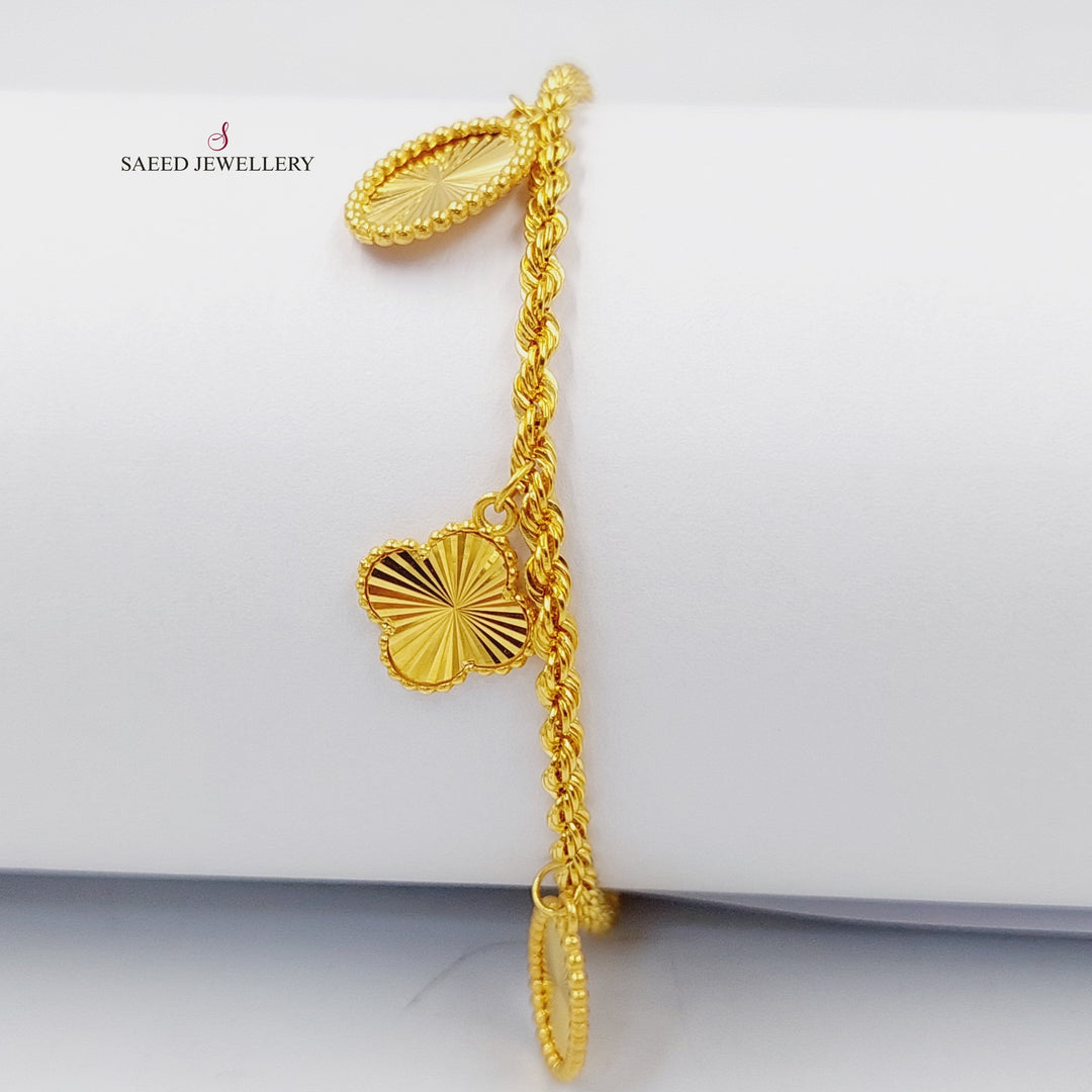 21K Gold Dandash Bracelet by Saeed Jewelry - Image 3