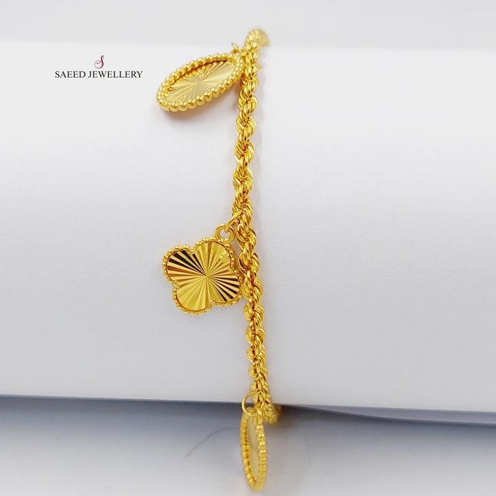 21K Gold Dandash Bracelet by Saeed Jewelry - Image 3