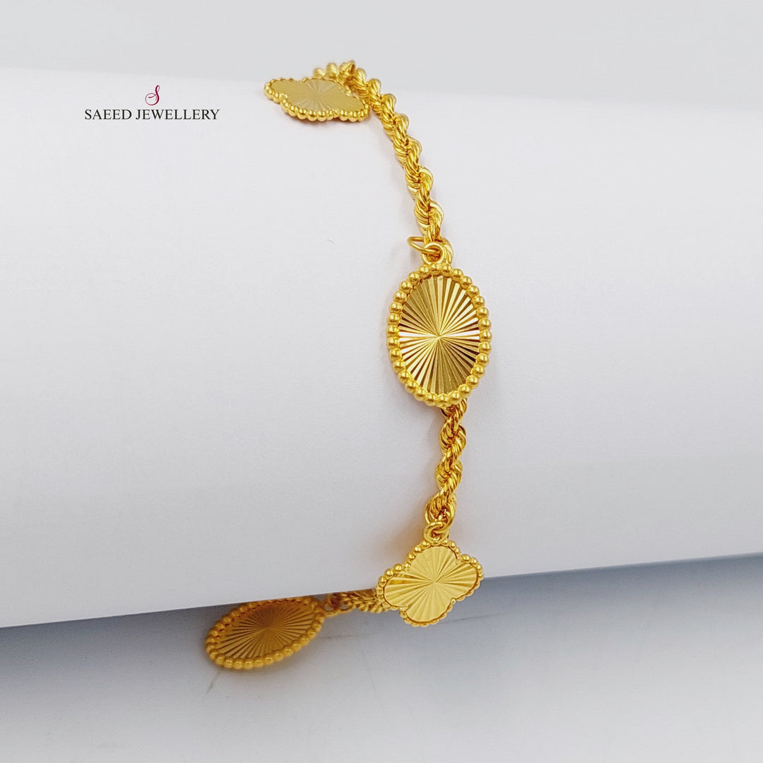 21K Gold Dandash Bracelet by Saeed Jewelry - Image 4