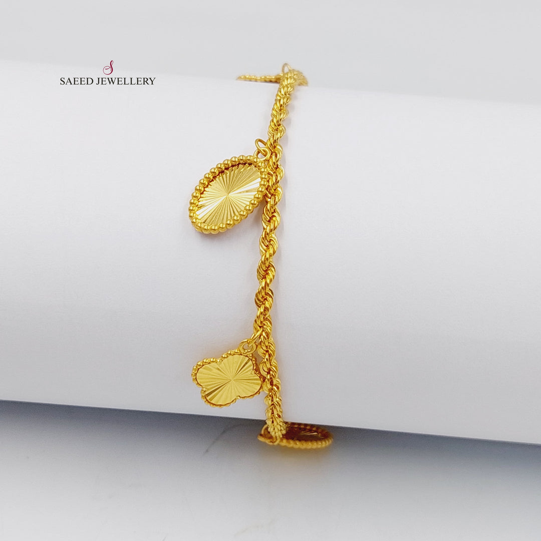 21K Gold Dandash Bracelet by Saeed Jewelry - Image 5