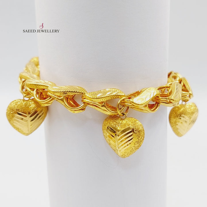 21K Gold Dandash Bracelet by Saeed Jewelry - Image 2