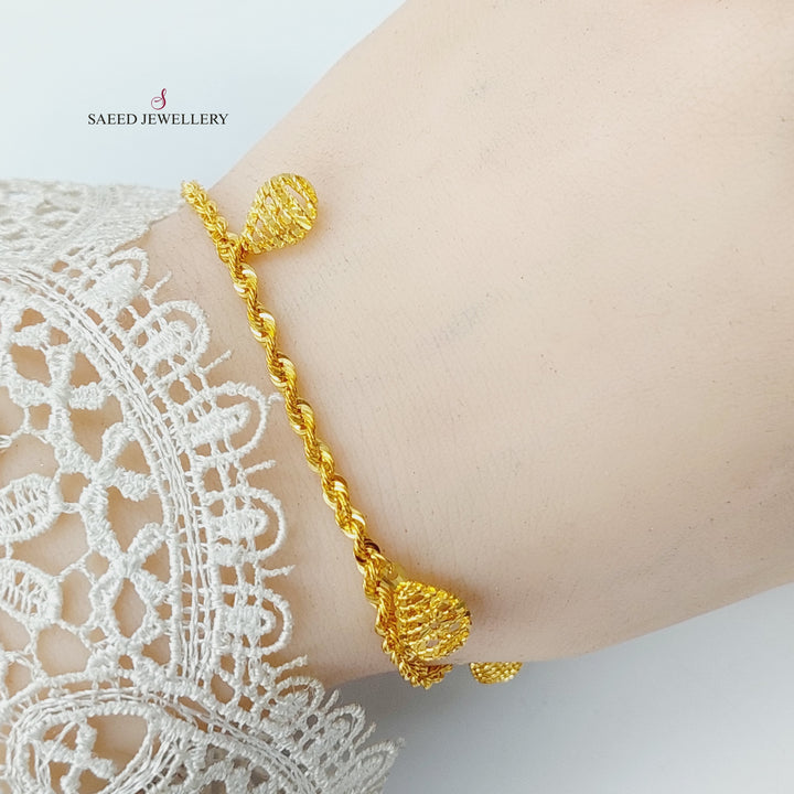 21K Gold Dandash Bracelet by Saeed Jewelry - Image 4