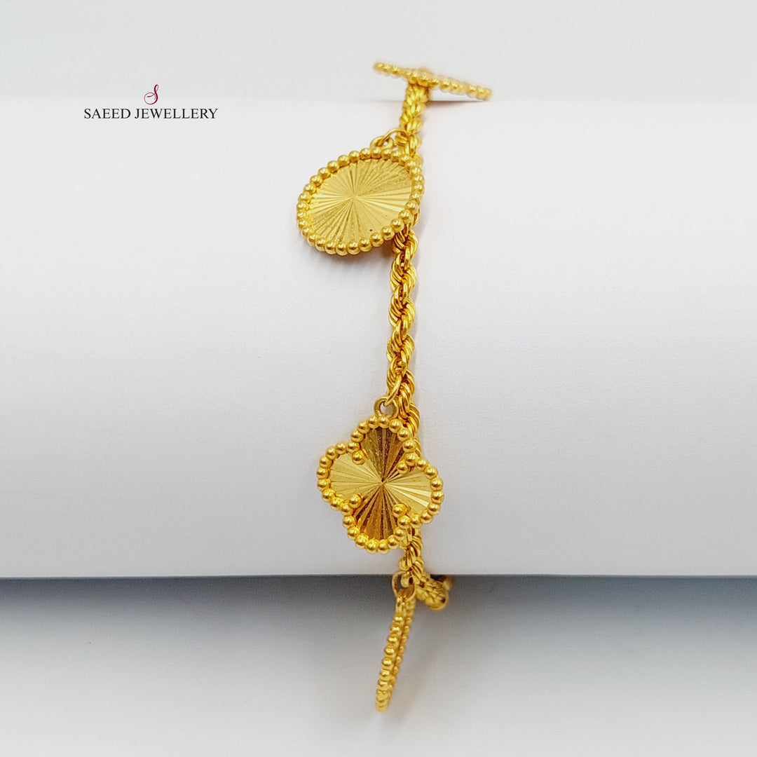 21K Gold Dandash Bracelet by Saeed Jewelry - Image 8