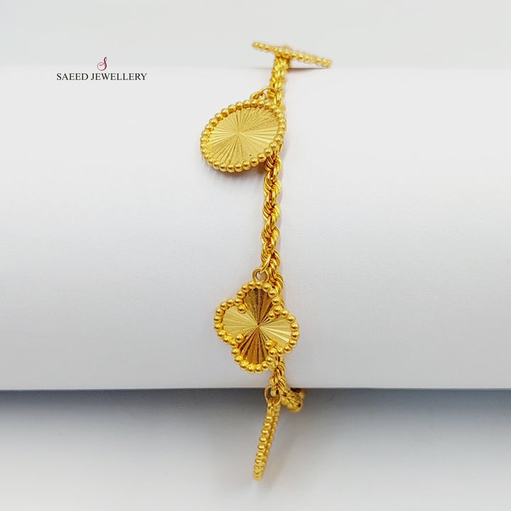 21K Gold Dandash Bracelet by Saeed Jewelry - Image 8