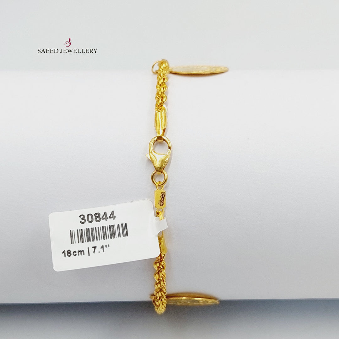 21K Gold Dandash Bracelet by Saeed Jewelry - Image 4