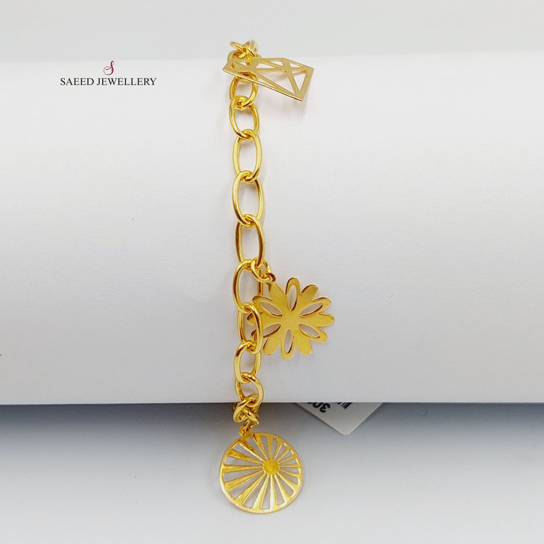 21K Gold Dandash Bracelet by Saeed Jewelry - Image 1