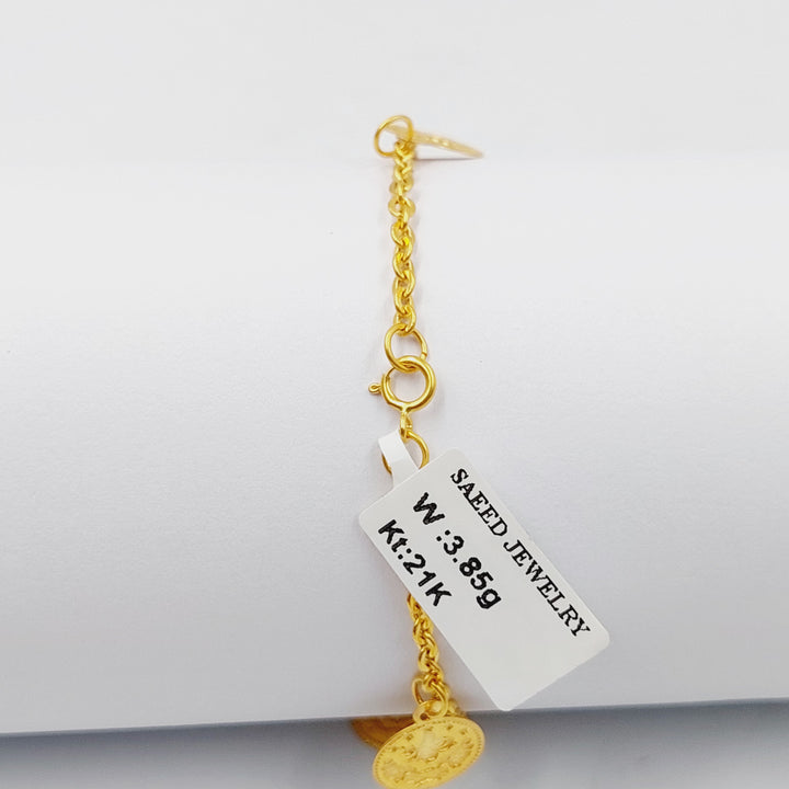 21K Gold Dandash Bracelet by Saeed Jewelry - Image 3