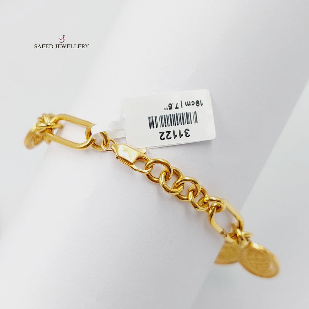 21K Gold Dandash Bracelet by Saeed Jewelry - Image 3