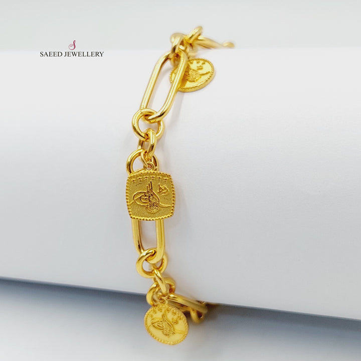 21K Gold Dandash Bracelet by Saeed Jewelry - Image 3