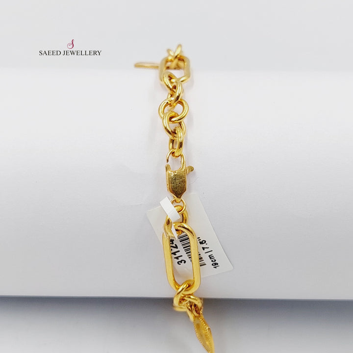 21K Gold Dandash Bracelet by Saeed Jewelry - Image 4