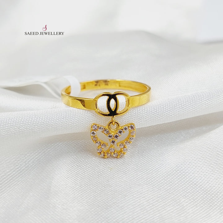 21K Gold Dandash Butterfly Ring by Saeed Jewelry - Image 1