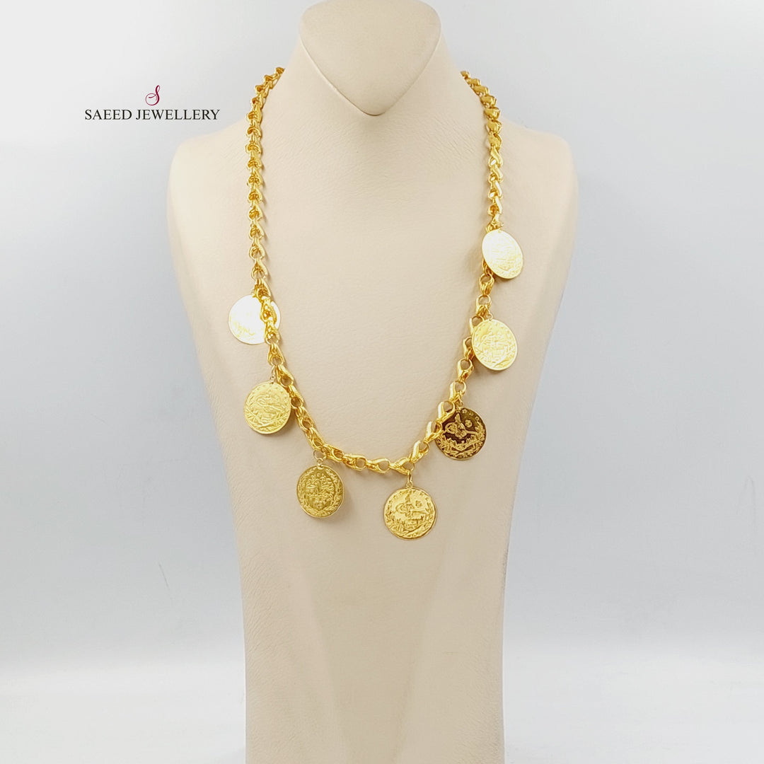 21K Gold Dandash Rashadi Necklace by Saeed Jewelry - Image 3