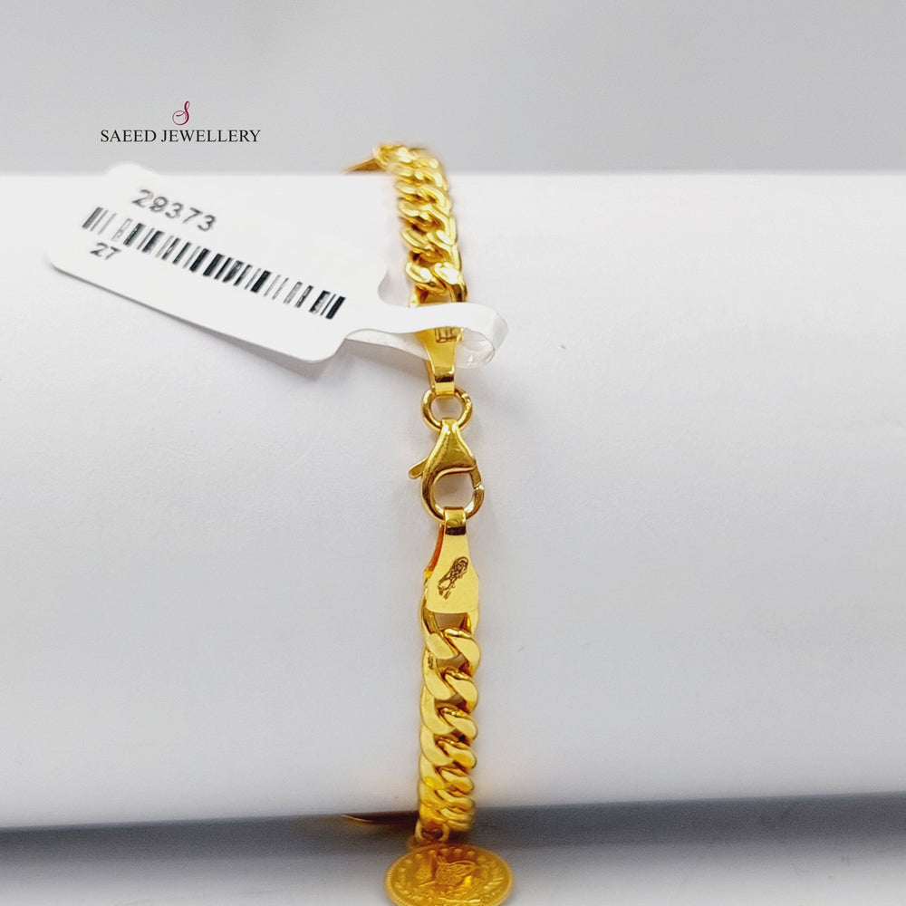   Dandash Set  Made Of 21K Yellow Gold  <br>Bracelet Length: <strong> 19cm </strong> by Saeed Jewelry-29373