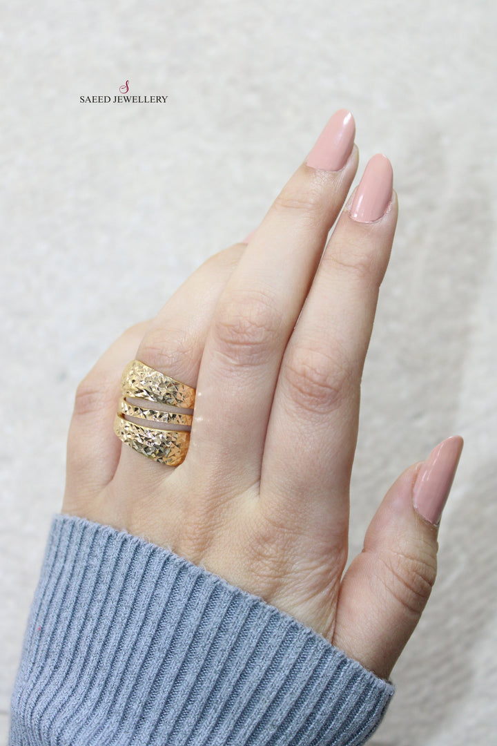 Default Title Fancy Ring Made of Default Title Yellow Gold by Saeed Jewelry-20367