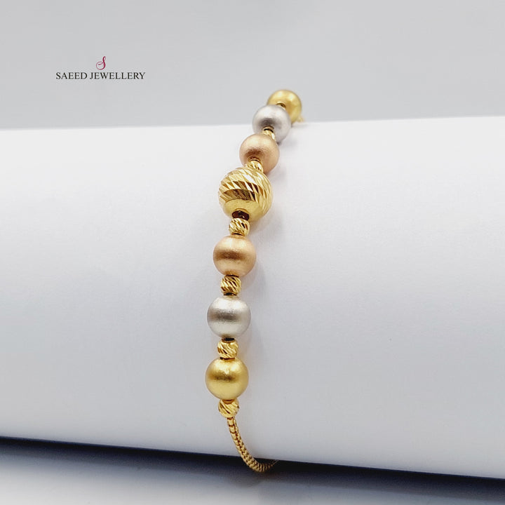 18K Gold Deluxe Balls Bracelet by Saeed Jewelry - Image 4