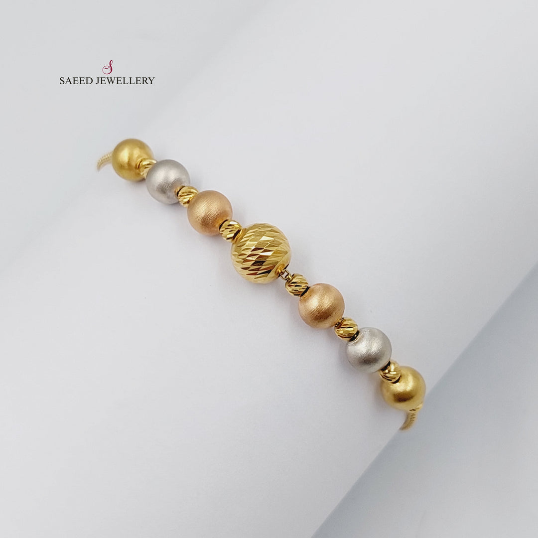 18K Gold Deluxe Balls Bracelet by Saeed Jewelry - Image 7