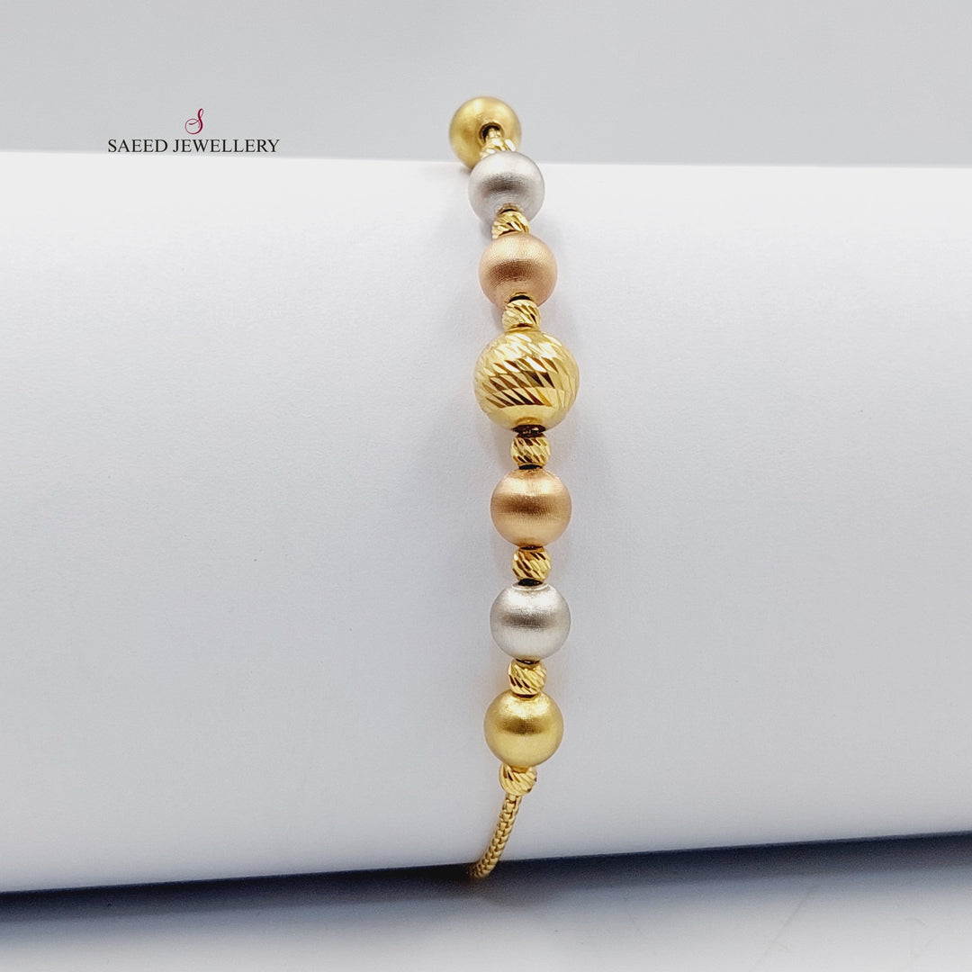 18K Gold Deluxe Balls Bracelet by Saeed Jewelry - Image 4