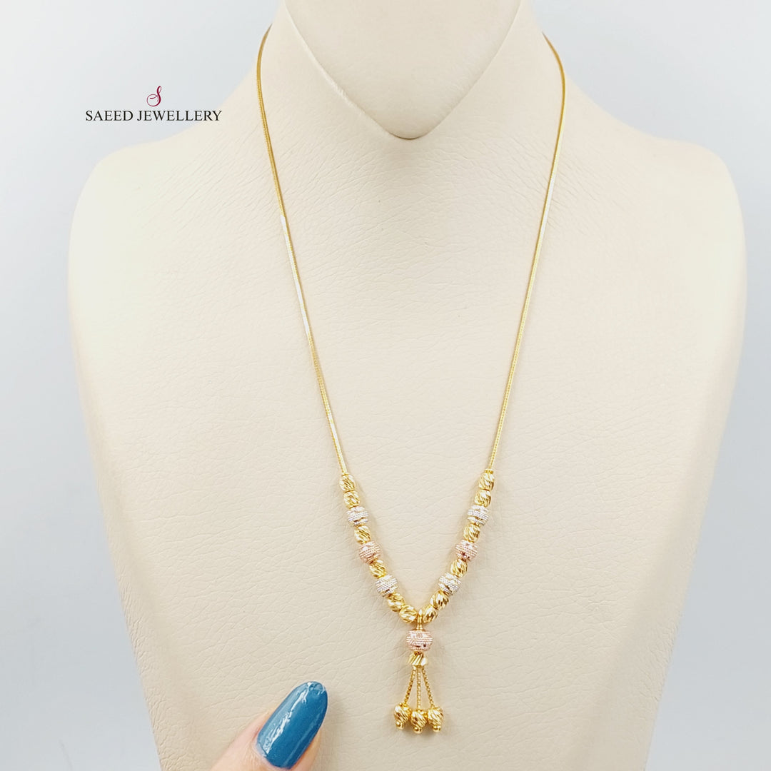 Deluxe Balls Necklace  Made Of 21K Colored Gold by Saeed Jewelry-30397