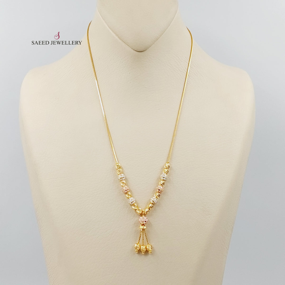 21K Gold Deluxe Balls Necklace by Saeed Jewelry - Image 1