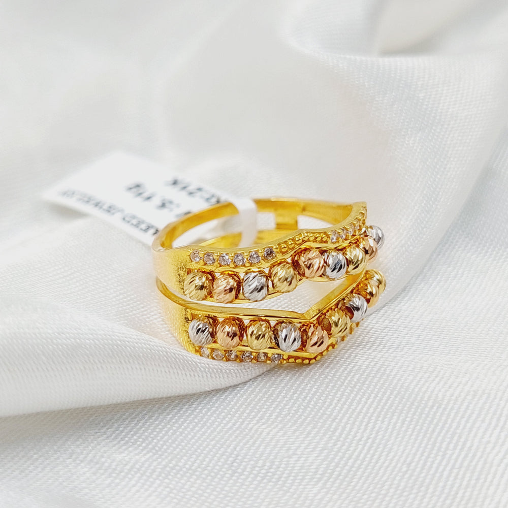 21K Gold Deluxe Balls Ring by Saeed Jewelry - Image 2