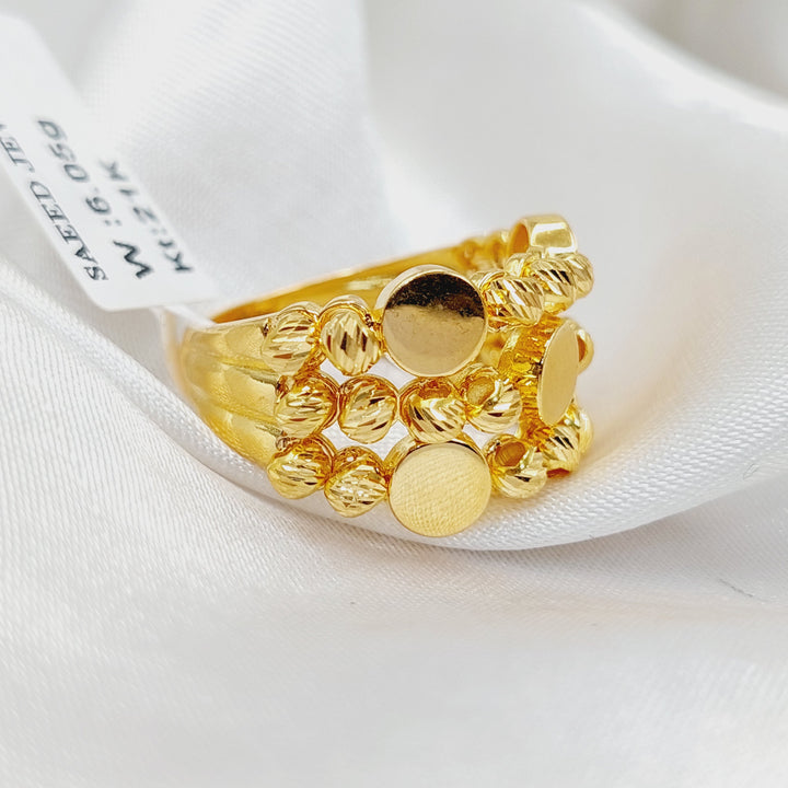 21K Gold Deluxe Balls Ring by Saeed Jewelry - Image 4