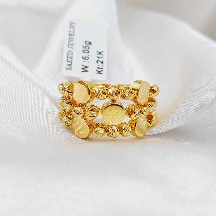 21K Gold Deluxe Balls Ring by Saeed Jewelry - Image 1