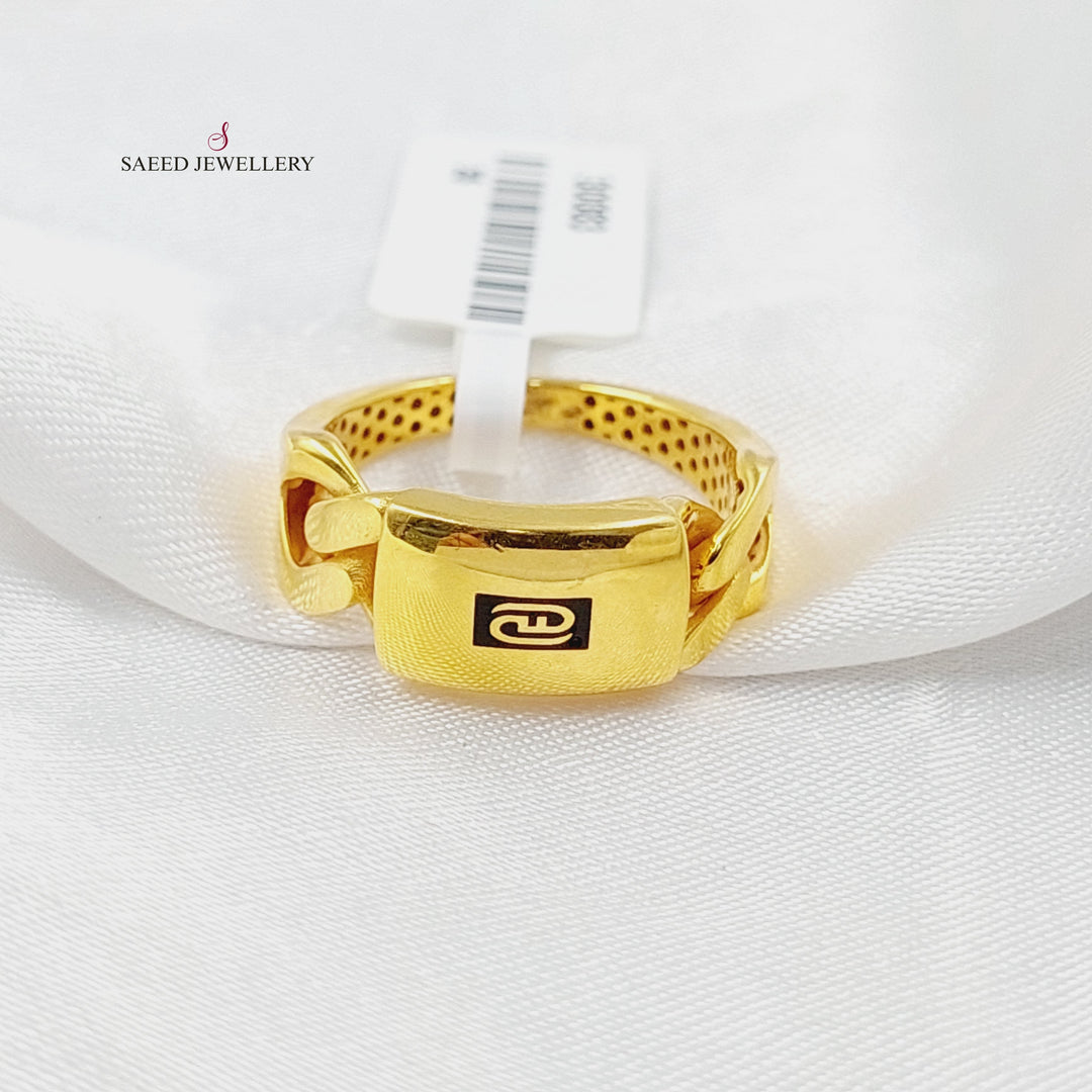 Deluxe Bar Ring  Made Of 21K Yellow Gold by Saeed Jewelry-30083