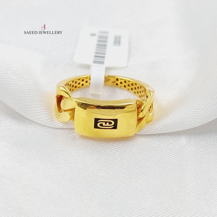 Deluxe Bar Ring  Made Of 21K Yellow Gold by Saeed Jewelry-30083