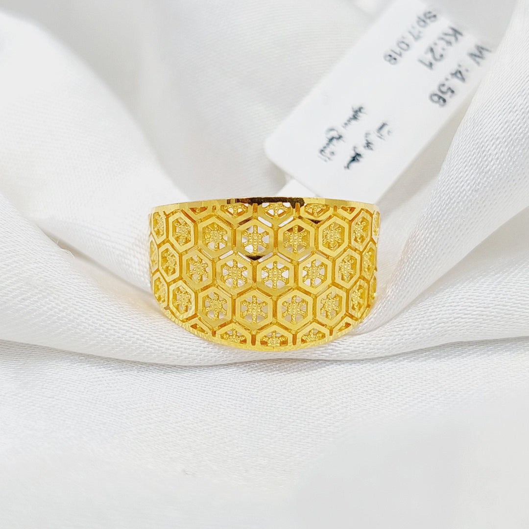 21K Gold Deluxe Beehive Ring by Saeed Jewelry - Image 1