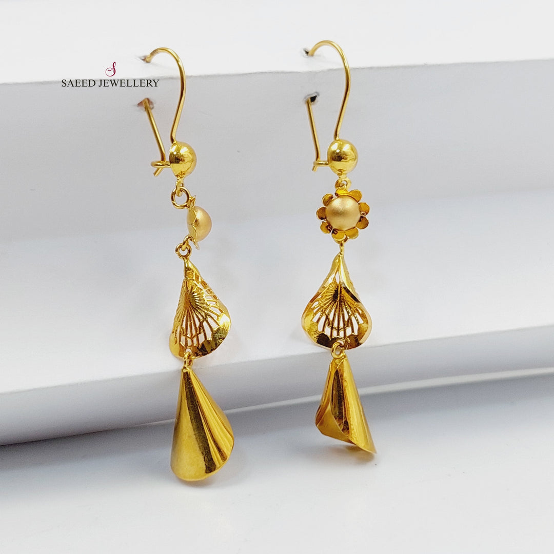 Deluxe Bell Earrings  Made Of 21K Yellow Gold by Saeed Jewelry-30409