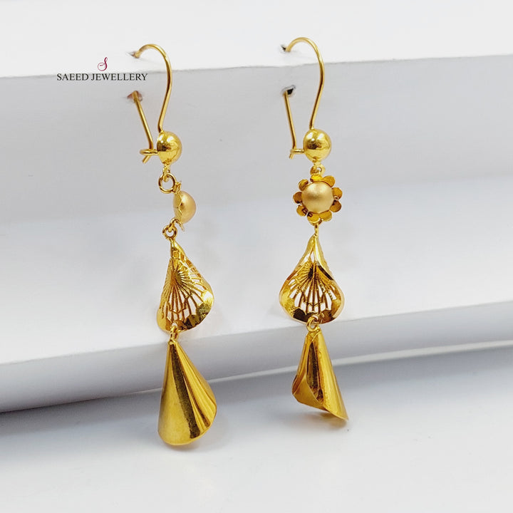 Deluxe Bell Earrings  Made Of 21K Yellow Gold by Saeed Jewelry-30409
