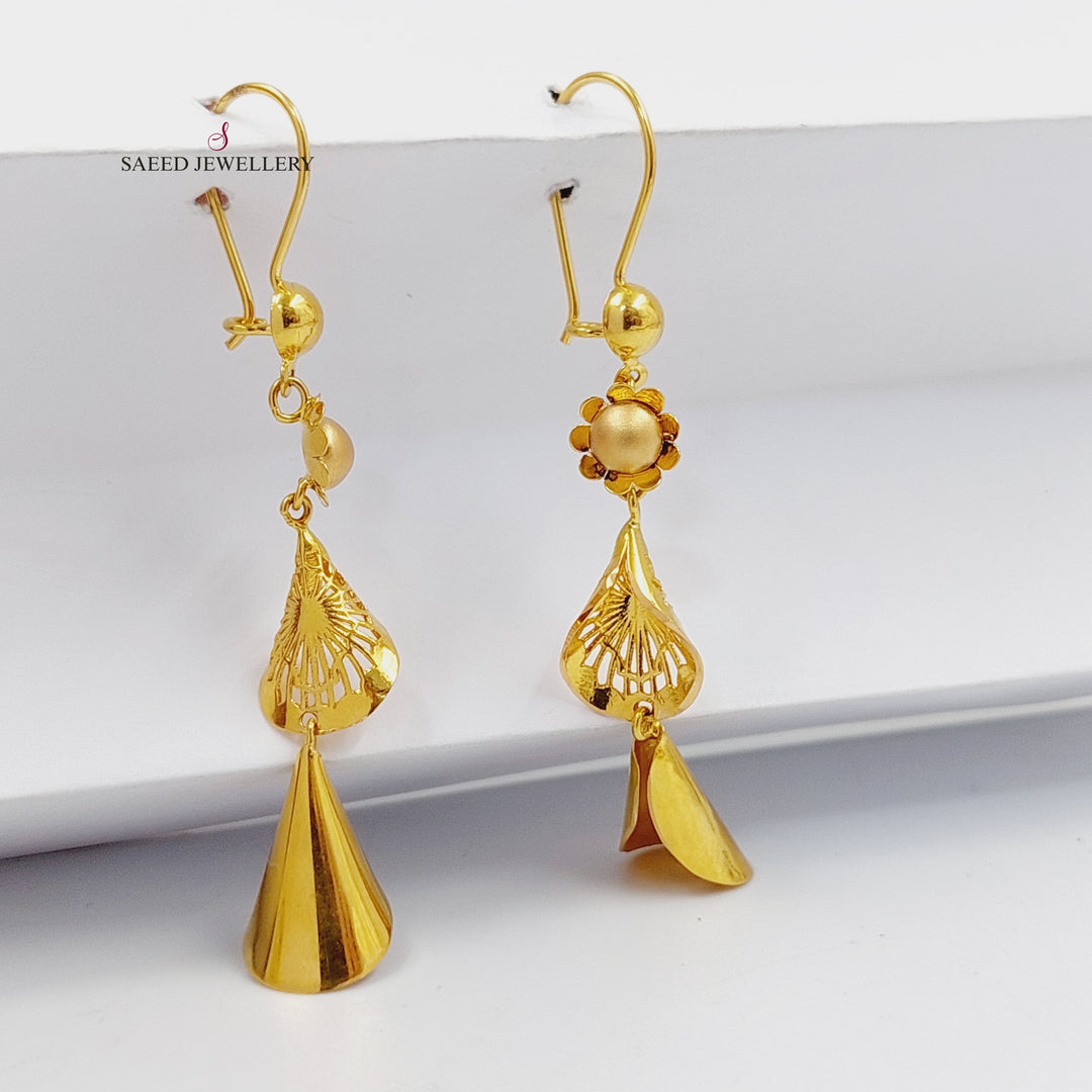 Deluxe Bell Earrings  Made Of 21K Yellow Gold by Saeed Jewelry-30409