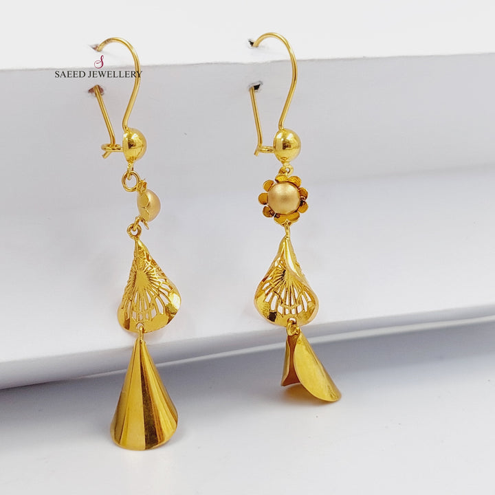 Deluxe Bell Earrings  Made Of 21K Yellow Gold by Saeed Jewelry-30409