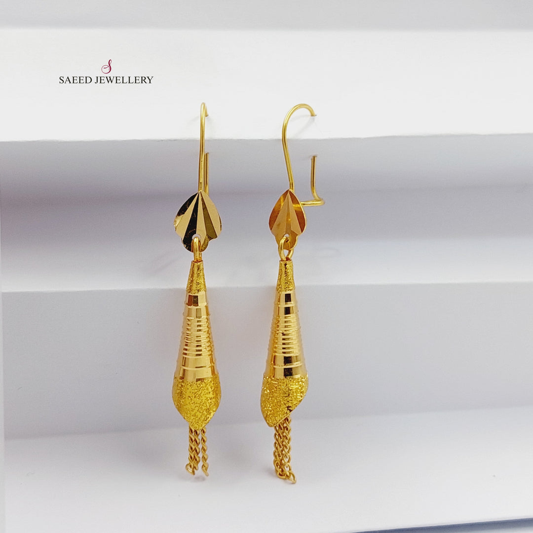 Deluxe Bell Earrings  Made Of 21K Yellow Gold by Saeed Jewelry-30555