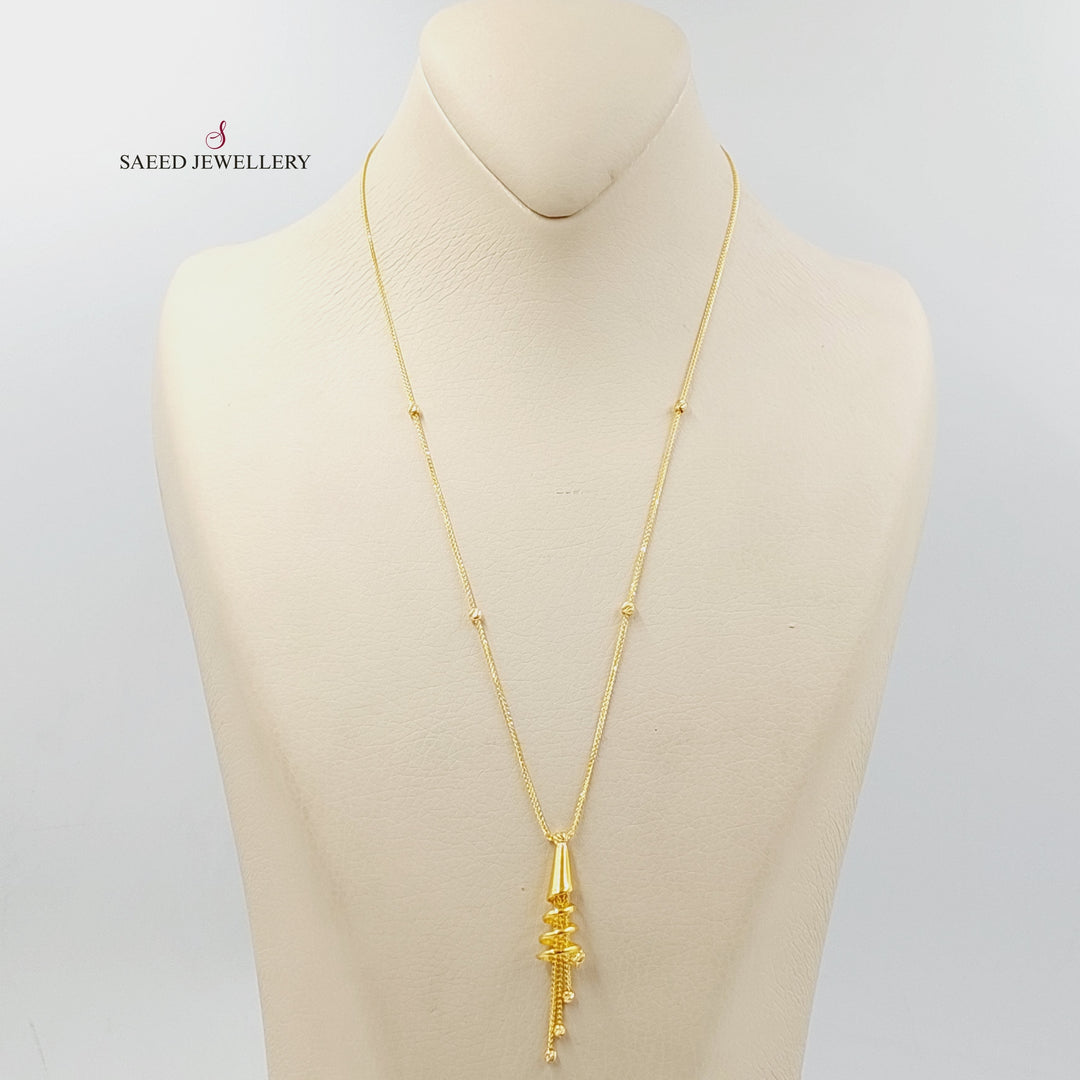 Deluxe Bell Necklace  Made Of 21K Yellow Gold by Saeed Jewelry-29771