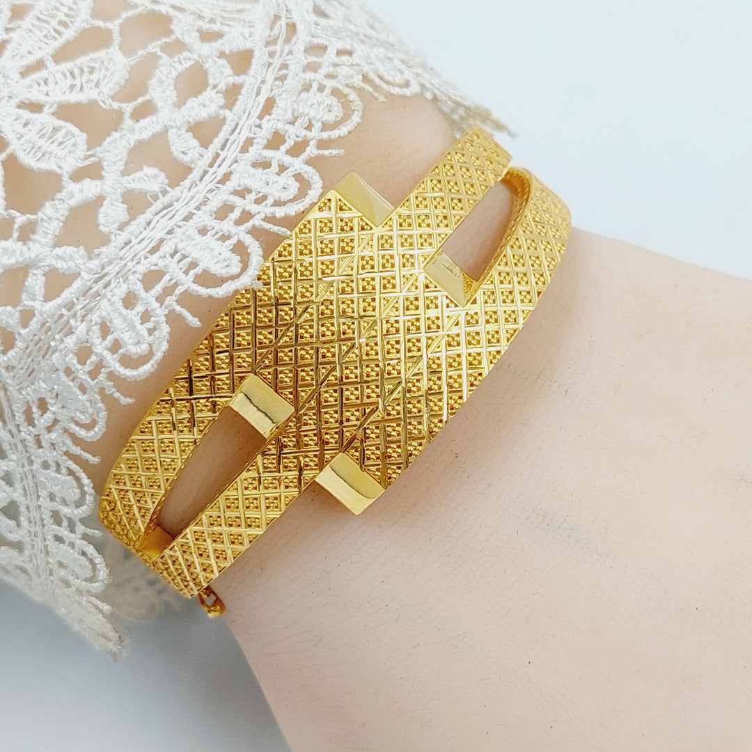 Deluxe Belt Bangle Bracelet  Made Of 21K Yellow Gold by Saeed Jewelry-29160