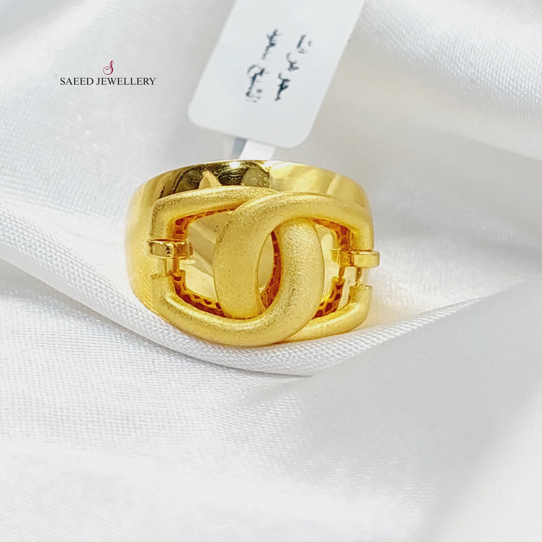 21K Gold Deluxe Belt Ring by Saeed Jewelry - Image 5