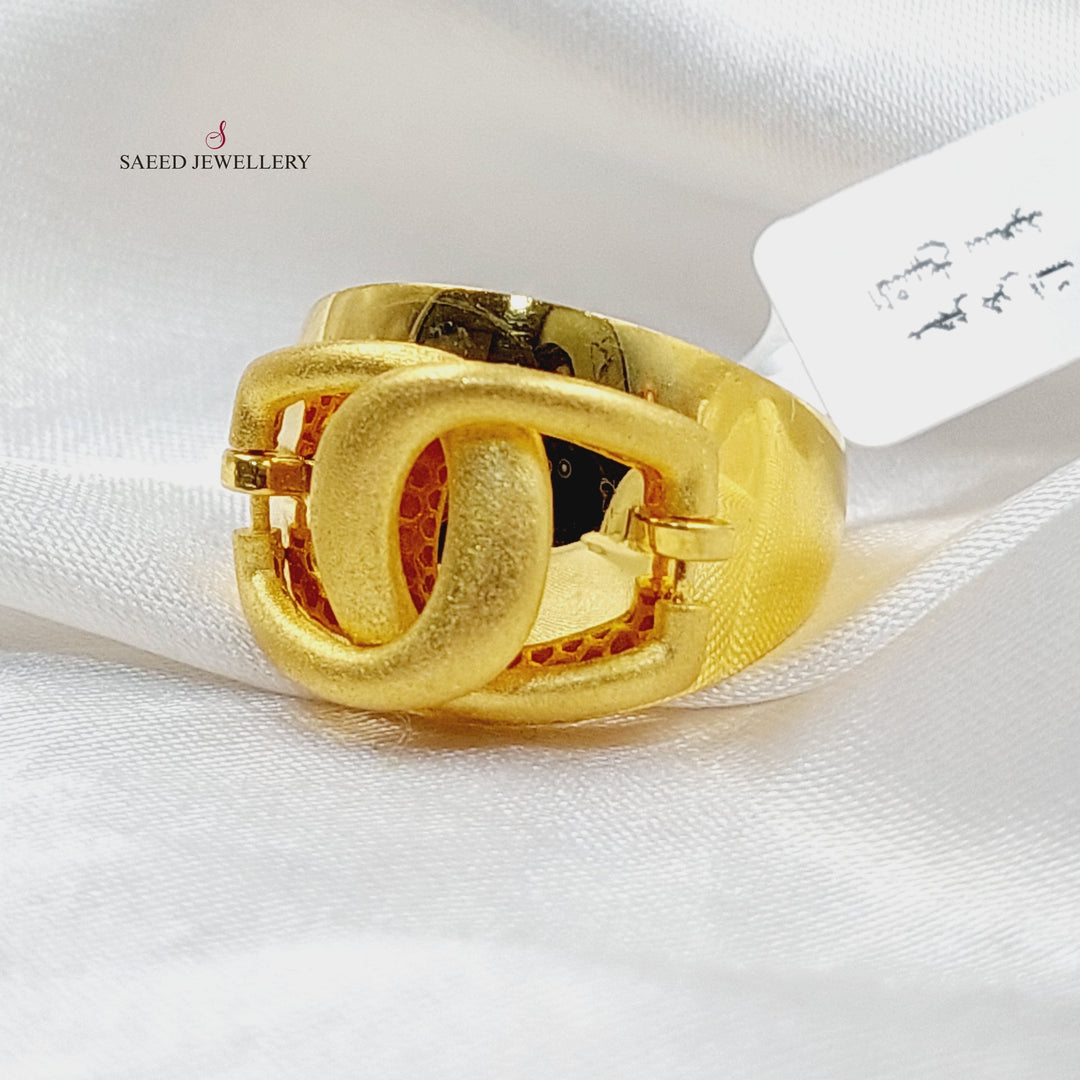 21K Gold Deluxe Belt Ring by Saeed Jewelry - Image 6