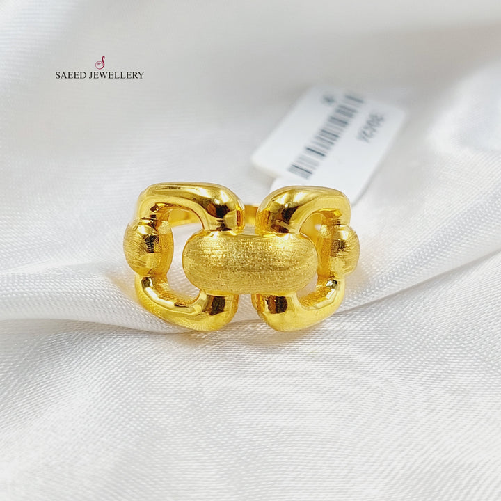 21K Gold Deluxe Belt Ring by Saeed Jewelry - Image 3