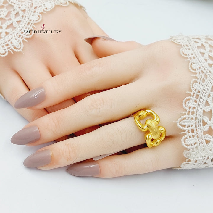 21K Gold Deluxe Belt Ring by Saeed Jewelry - Image 4