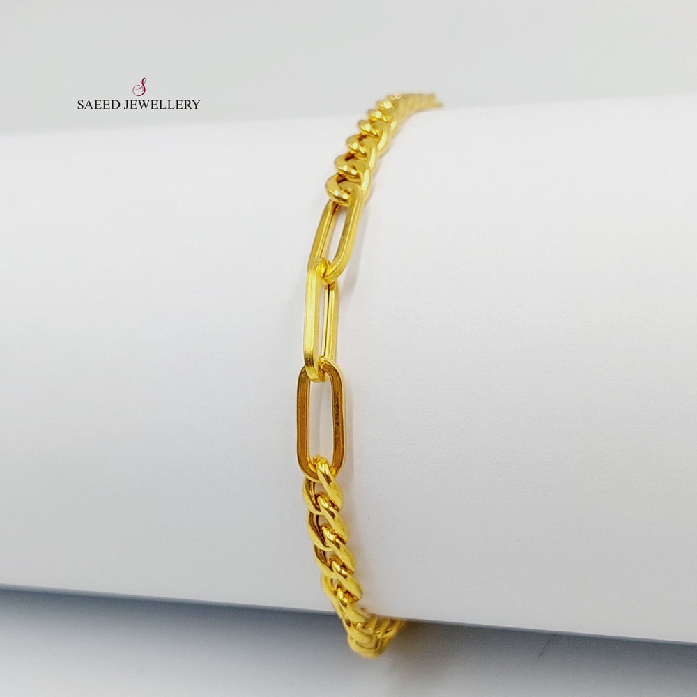 21K Gold Deluxe Cuban Links Bracelet by Saeed Jewelry - Image 2