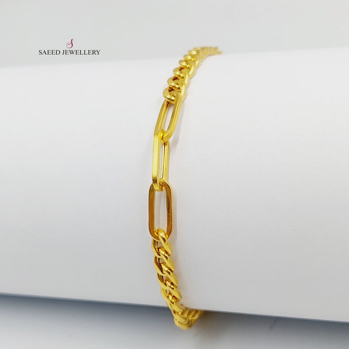 21K Gold Deluxe Cuban Links Bracelet by Saeed Jewelry - Image 2