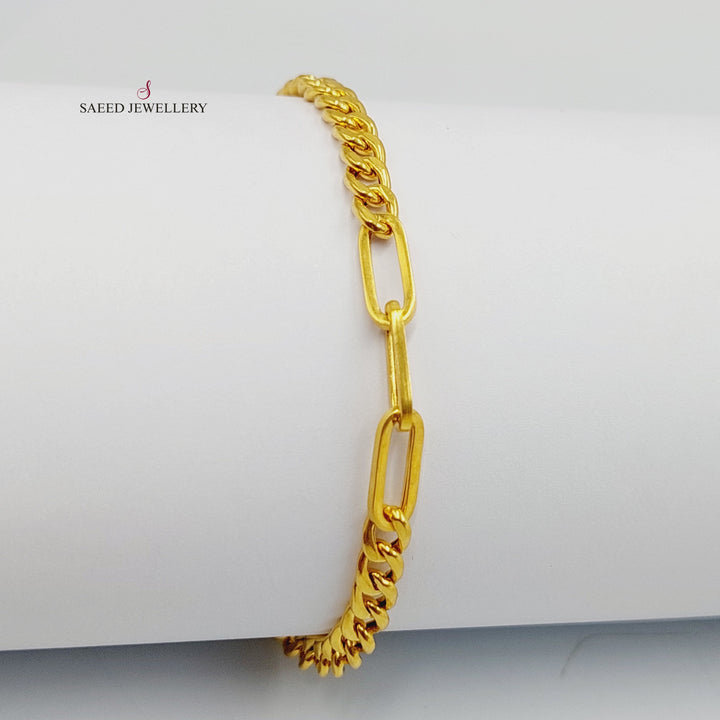 21K Gold Deluxe Cuban Links Bracelet by Saeed Jewelry - Image 7