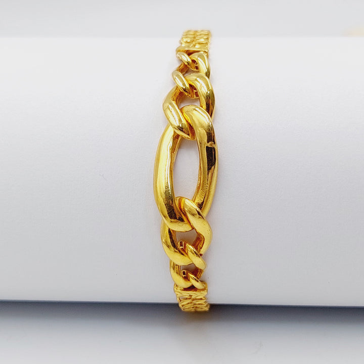 21K Gold Deluxe Cuban Links Bracelet by Saeed Jewelry - Image 4