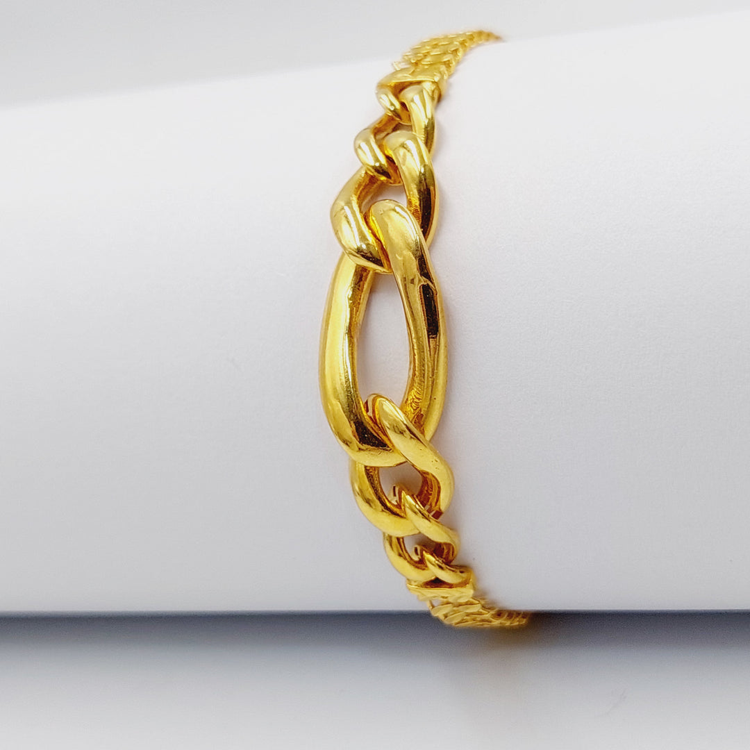 21K Gold Deluxe Cuban Links Bracelet by Saeed Jewelry - Image 5